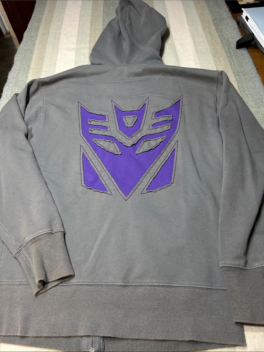 Universal Studios Transformers Vintage Decepticon Logo Zip Front Unisex Sweatsh